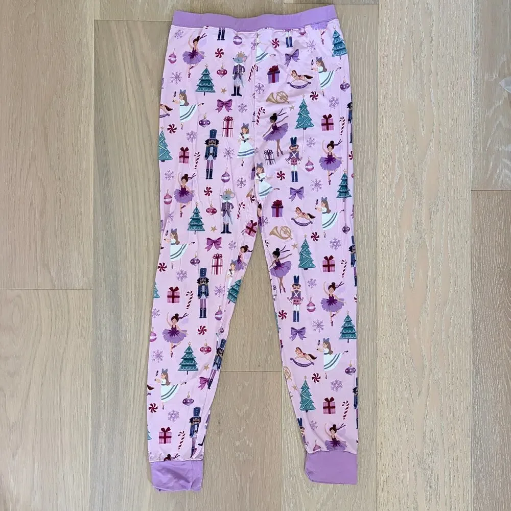 Little Sleepies Bamboo Nutcracker Purple Pajama Pants sz 16